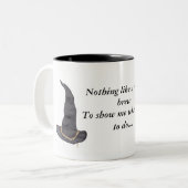 何も醸造物のコップを好みません ツートーンマグカップ (正面左)