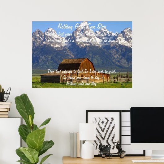 何も金ゴールドがポスターに残らない1 ポスター (ホームオフィス)