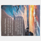 何も金ゴールドは砂浜を維持できる フリースブランケット (正面(横))