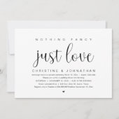 何も飾らずただ愛を Wedding Elopement Party I 招待状 (正面)