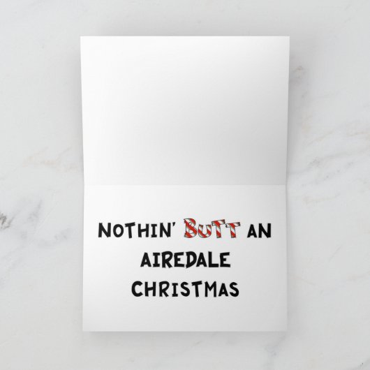 何もAiredaleのクリスマスの挨拶状を接合しません シーズンカード (内部)