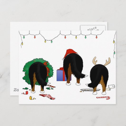 何もBernerのクリスマスを接合しません シーズンポストカード (正面/裏面)