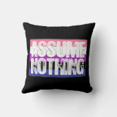 何もGenderfluidのプライドの旗仮定しないで下さい クッション (裏面)