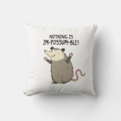 何もIm-possum可能なプーおもしろいンではない クッション (正面)