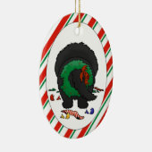 何もNewfieのクリスマスのオーナメントを接合しません セラミックオーナメント (右)