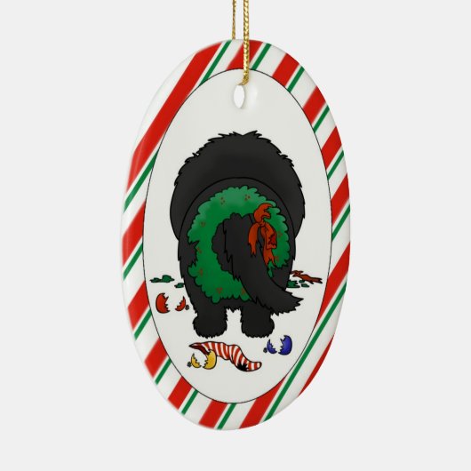 何もNewfieのクリスマスのオーナメントを接合しません セラミックオーナメント (右)