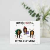 何もRottieのクリスマスを接合しません シーズンポストカード (スタンド正面)