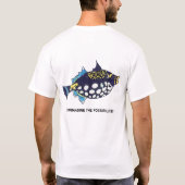 何もSwimpossibleの漫画の魚のTシャツ Tシャツ (裏面)