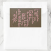 「何やる気を起こさせるかする」引用文シール 長方形シール (バッグ)