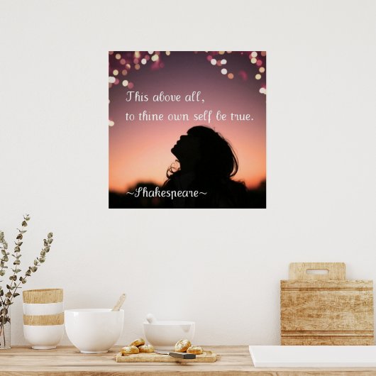 「何よりも、自分自身が真実であることを証明する」 ポスター (キッチン)