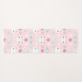 何よカッコいい、ピンクとミントの子ネコ ヨガマット (裏面(横))