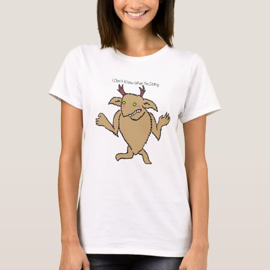 何をしているのかわからない女性用シャツ Tシャツ (正面)