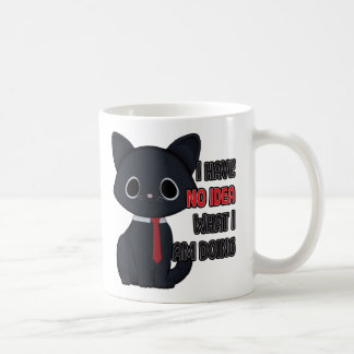 何をしているのかわからない猫のマグカップ コーヒーマグカップ