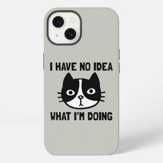 何をしているのかわからない猫 iPhoneケース (裏面)