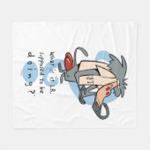何をしてる?™ フリースブランケット (正面(横))