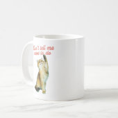 何をすべきか教えてはいけないミーム猫好きギフト コーヒーマグカップ (正面左)