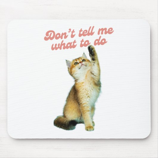 何をすべきか教えてはいけないミーム猫好きギフト マウスパッド (正面)