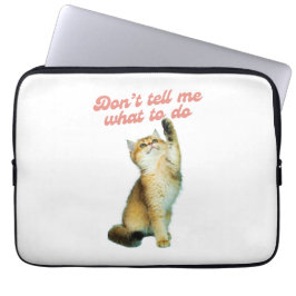 何をすべきか教えてはいけないミーム猫好きギフト ラップトップスリーブ