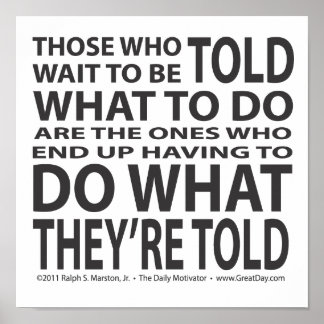 何をすべきか教えられた ポスター