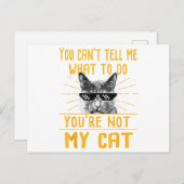 何をすべきか教えられない – おもしろい猫好きキット シーズンポストカード (正面/裏面)