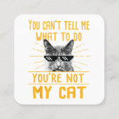 何をすべきか教えられない – おもしろい猫好きキット スクエア名刺 (裏面)