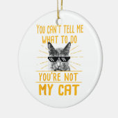 何をすべきか教えられない – おもしろい猫好きキット セラミックオーナメント (左)