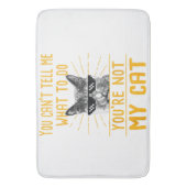 何をすべきか教えられない – おもしろい猫好きキット バスマット (正面縦)