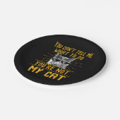 何をすべきか教えられない – おもしろい猫好きキット ペーパープレート (アングル)