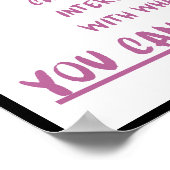 何をすることができないか邪魔するな ポスター (角)