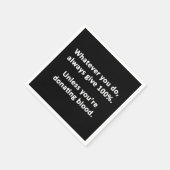 何をするにも100与え%だ スタンダードカクテルナプキン (角)