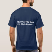 何をクリスErvastiと綴ることができますか。 Tシャツ (裏面)
