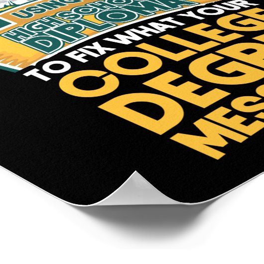 何を修正するために高校の卒業証書を使って歓迎する ポスター (角)