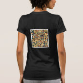 何を推測、鶏お尻QRコードシャツ Tシャツ (裏面)