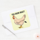 何を知ってる?チキンお尻 スクエアシール (封筒)