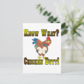 何を知って下さいか。 鶏のお尻! ポストカード (スタンド正面)