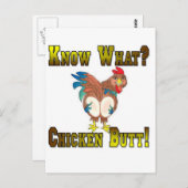 何を知って下さいか。 鶏のお尻! ポストカード (正面/裏面)
