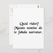 何を笑ってるの？名前を変えて…... ポストカード (正面/裏面)