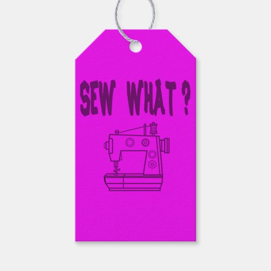 何を縫う？ ギフトタグ (正面)