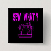 何を縫う？ 缶バッジ (正面)