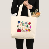 何を縫って下さい ラージトートバッグ (正面(商品))