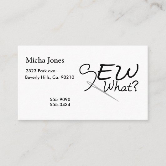 何を縫って下さい 名刺 (正面)