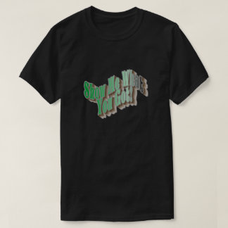 何を見せろ得!Tシャツ – 緑 Tシャツ