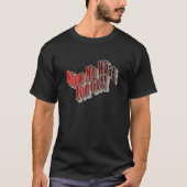 何を見せろ得!Tシャツ – 赤 Tシャツ (正面)