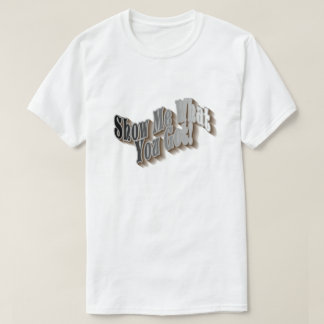 何を見せろ得!Tシャツ – 黒グレー Tシャツ