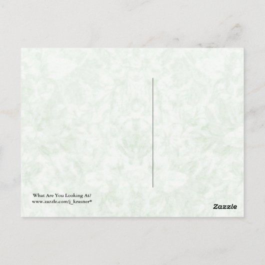 何を見てるの?(鵞鳥のおもしろい顔) ポストカード (裏面)