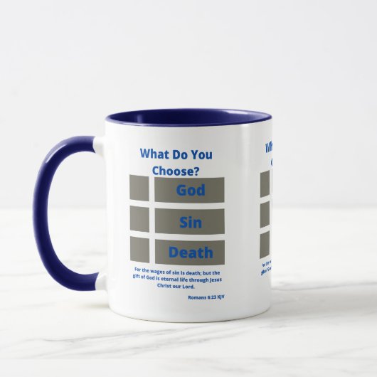 何を選ぶ？ローマ6:23 Two-Tone Mug マグカップ (左)