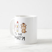 何を食べていますか。! -何を食べますか。! -動物 コーヒーマグカップ (正面左)