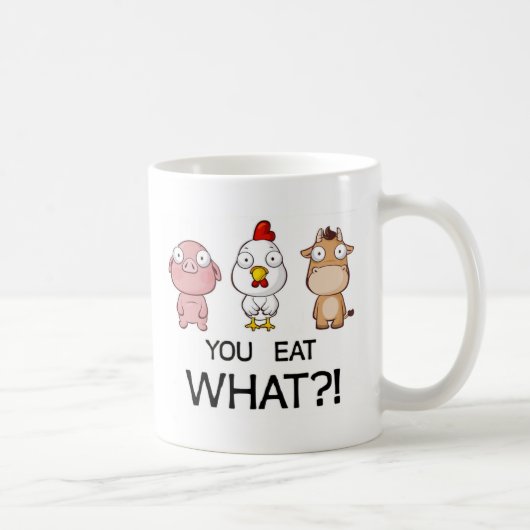 何を食べていますか。! -何を食べますか。! -動物 コーヒーマグカップ (右)