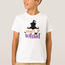 何アップ魔女、魔女、猫、こうもり、ハロウィーン Tシャツ