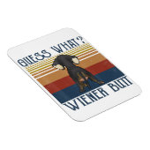 何ウィナーおもしろいお尻ギフトダッシュンドラブ マグネット (右側)